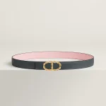 Maillon Torsade belt buckle & Reversible leather strap 24 mm - Image 2